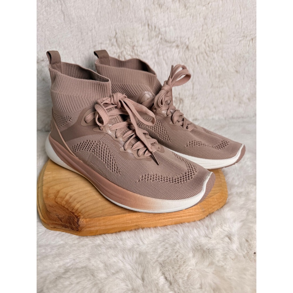 Danskin Fearless Mauve Pink Knit High Top Sock Sneakers Womens Size 10 Vegan New